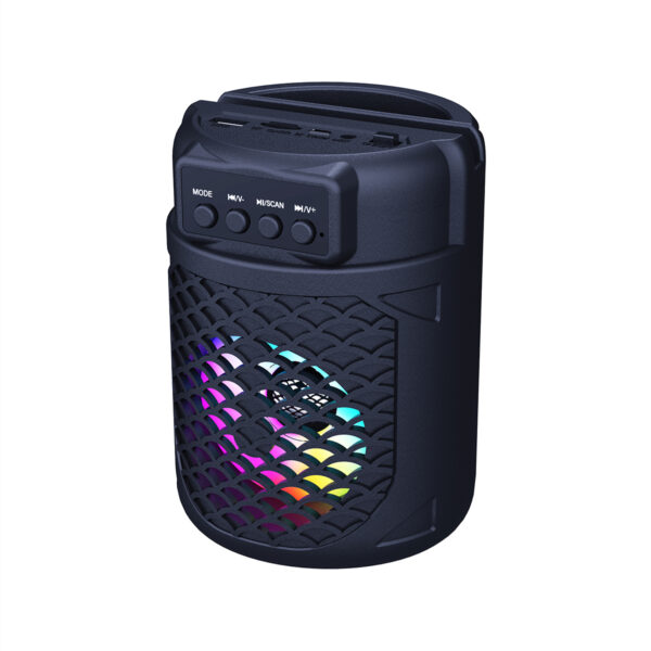 3”  WIRELESS SPEAKER WITH USB/TF CARD & AUX INPUTS, MULTI-COLOR LIGHTS ON SPEAKER - Image 2