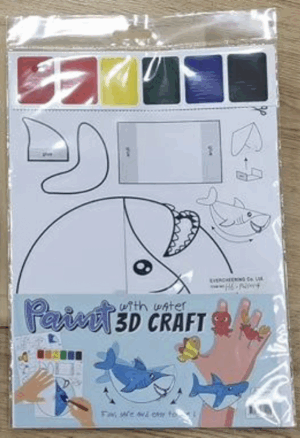 2 PACK PAINT WITH WATER 3D ACCESSORY CRAFT (4 DESIGNS)
