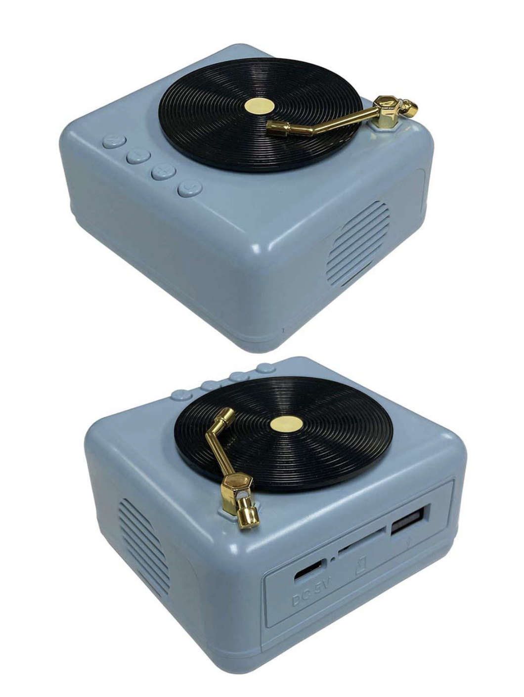 VINYL VIBES RETRO DESIGN MINI WIRELESS SPEAKER