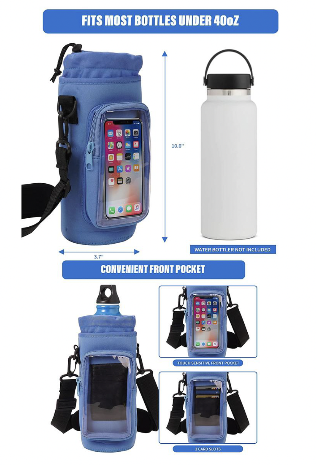 H2ORGANIZER (WATER BOTTLE BAG WITH TOUCH-SCREEN POCKET)