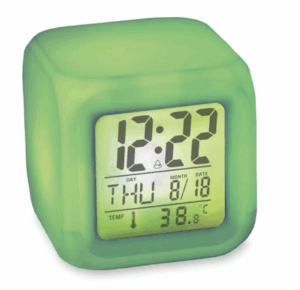 GLOW CUBE (3" LED COLOR-CHANGING CLOCK)