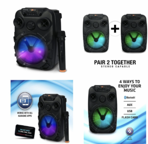 8" KARAOKE SYSTEM W/ WIRELESS MIC AND REMOTE CONTROL